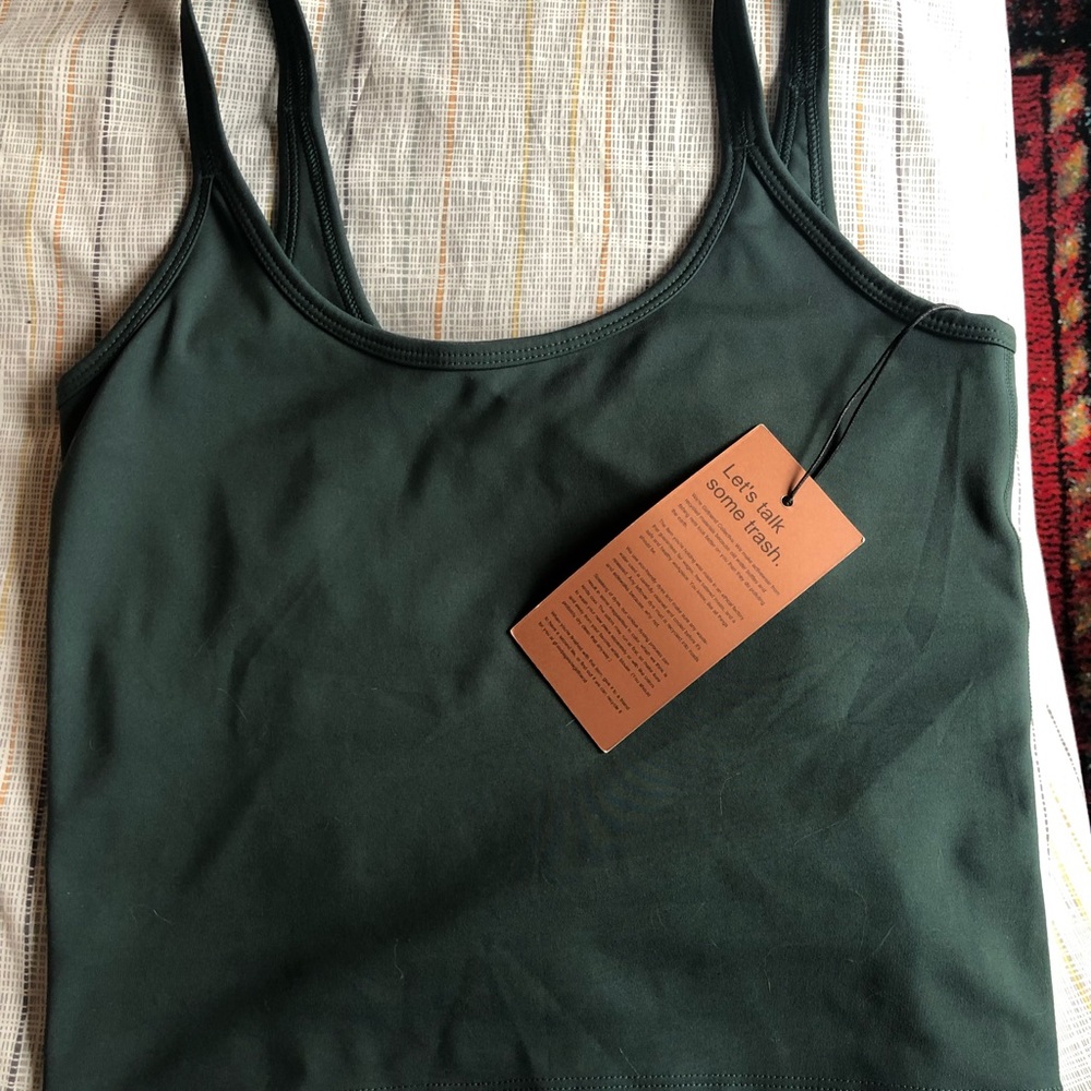 Girlfriend Collective Green Crop Top